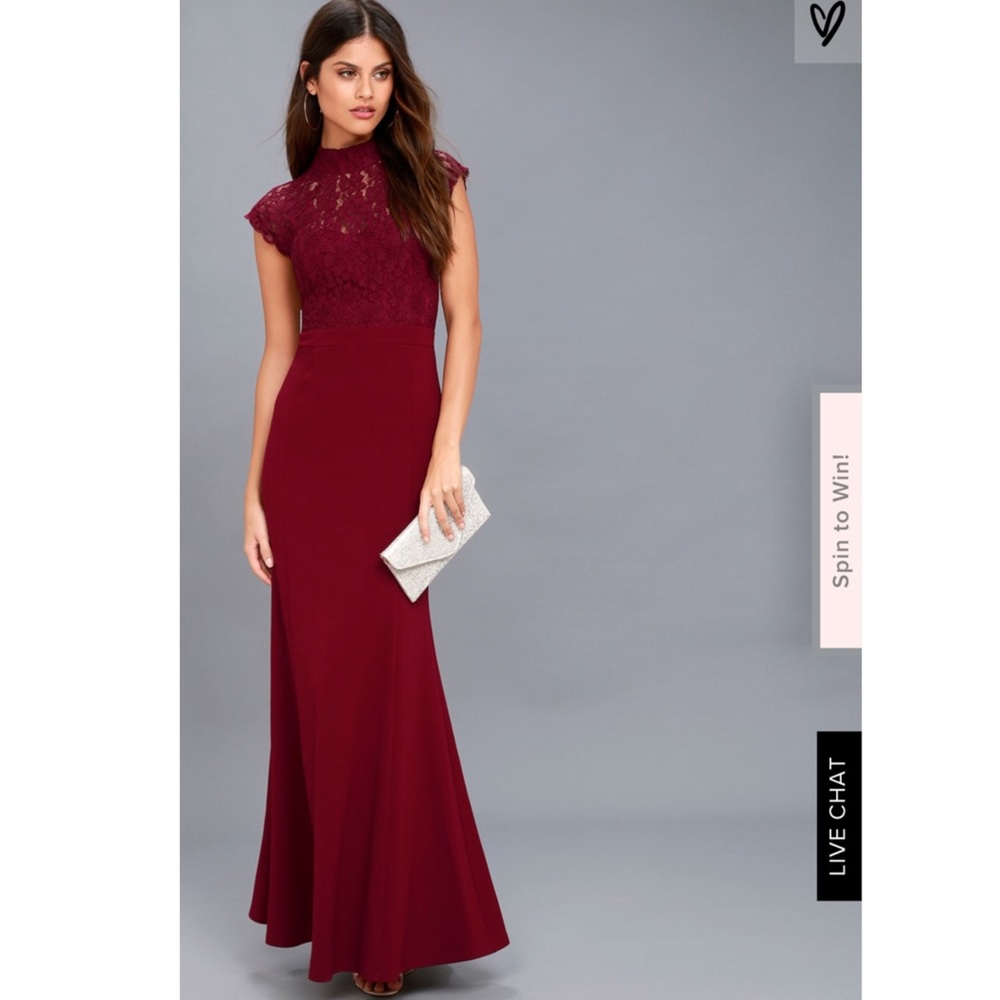 Lulus Crazy About You Burgundy Backless Small